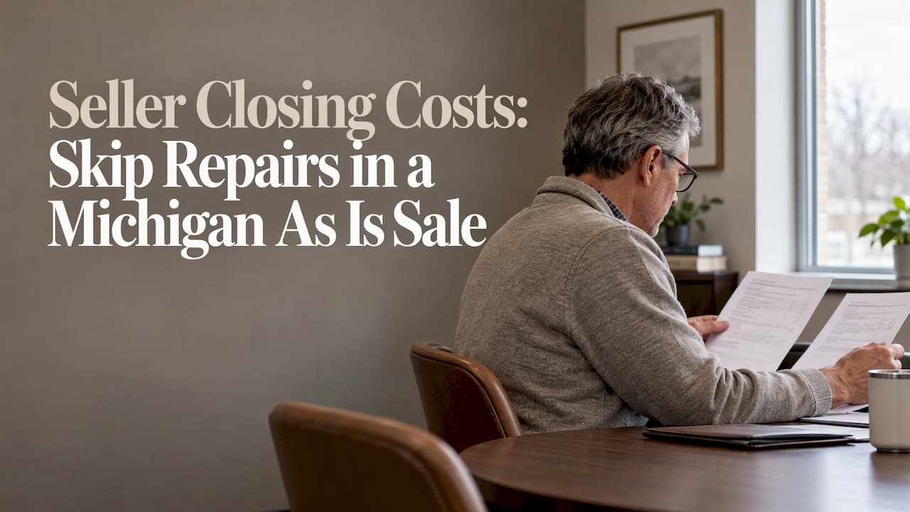Seller Closing Costs: Skip Repairs in a Michigan As Is Sale