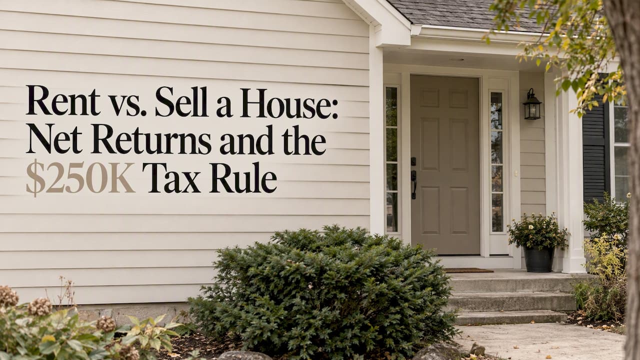 Rent vs. Sell a House: U.S. Homeowners’ Net Returns and $250K Tax Rule
