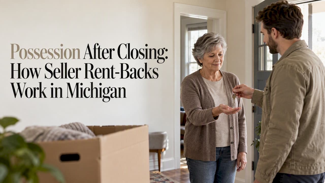 Possession After Closing: How Seller Rent-Backs Work in Michigan