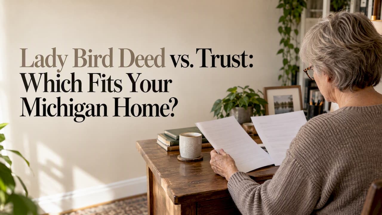 Lady Bird Deed vs. Trust: Which Fits Your Michigan Home?